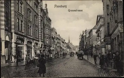 Ak Flensburg in Schleswig Holstein, Großestraße, Zigarrenhandlung
