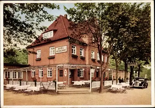 Ak Wintermoor Schneverdingen in der Lüneburger Heide, Hotel Heidehof