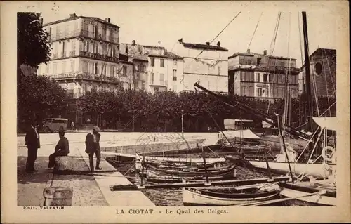 Ak La Ciotat Bouches du Rhône, Le Quai des Belges, Restaurant