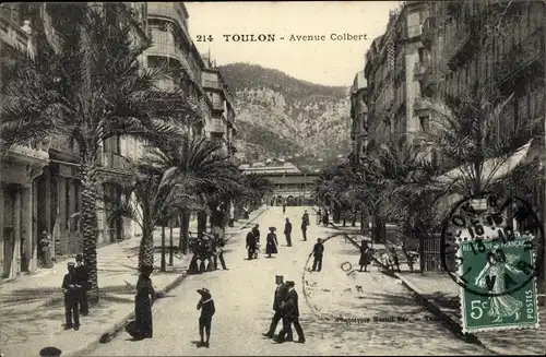 Ak Toulon Var, Avenue Colbert