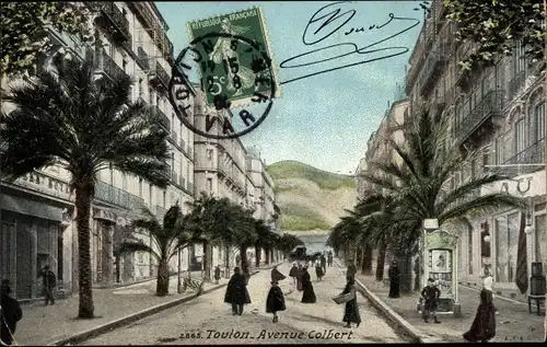 Ak Toulon Var, Avenue Colbert