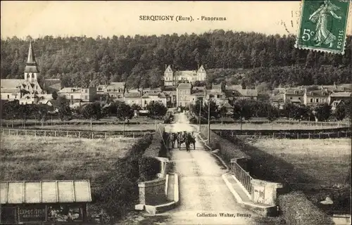 Ak Serquigny Eure, Panorama