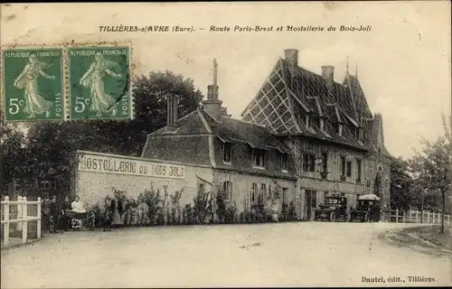 Ak Tilliéres Eure, Route Paris Brest, Hostellerie du Bois Joli