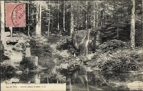 Ak Saint Dié des Vosges, La Cascade des Molieres