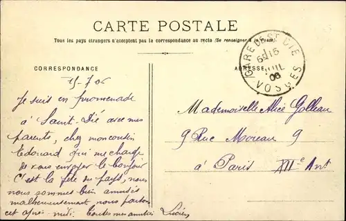 Ak Saint Dié des Vosges, La Cascade des Molieres