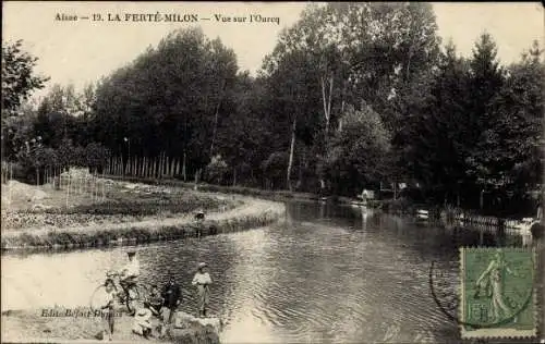 Ak La Ferté Milon Aisne, Vue sur l'Ourcq