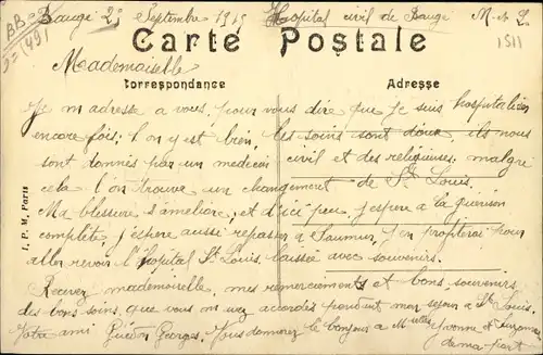 Ak Bauge Maine et Loire, Vue générale de l´Hospice