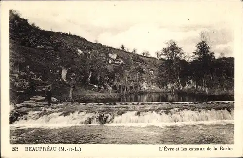 Ak Beaupréau Maine et Loire, L´Évre et les coteaux de la Roche