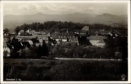 Ak Herrnhut in Sachsen, Blick auf den Ort vom Hutberg aus