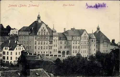 Ak Sebnitz Sächsische Schweiz, Neue Schule
