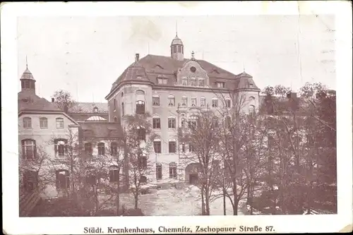 Ak Chemnitz Sachsen, Städtisches Krankenhaus, Zschopauer Straße 87