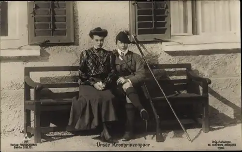 Ak Kronprinz Wilhelm von Preußen, Kronprinzessin Cecilie von Preußen