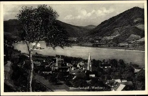 Ak Schwallenbach Spitz in der Wachau Niederösterreich, Blick auf den Ort