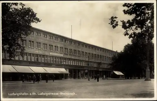 Ak Ludwigshafen am Rhein, Ludwigstraße, Rheinblock