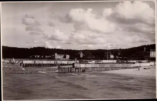 Foto Ak Międzyzdroje Misdroy Pommern, Strandpartie, Steg