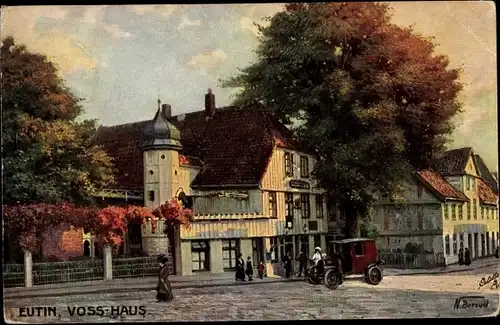 Künstler Ak Beraud, N., Eutin in Ostholstein, Hotel Voss Haus, Auto