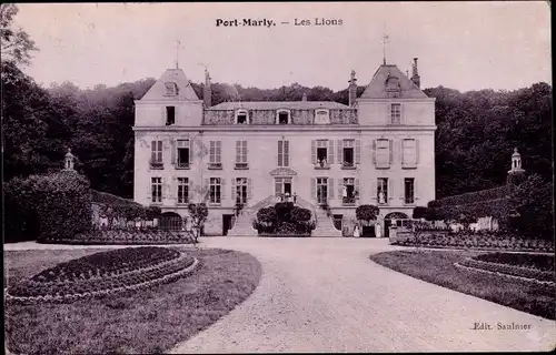 Ak Port Marly Yvelines, Chateau des Lions