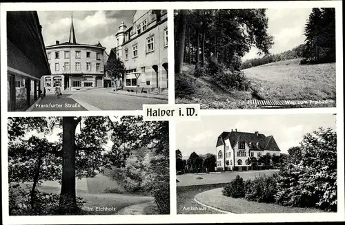 Ak Halver in Westfalen, Freibad, Frankfurter Straße, Eichholz, Amtshaus