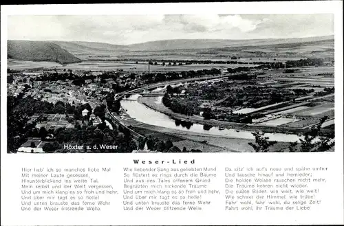 Lied Ak Höxter in Nordrhein Westfalen, Weserlied, Totalansicht