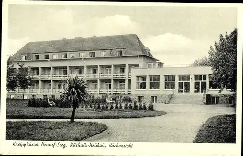 Ak Hennef an der Sieg, Kurhaus, Neubau, Rückansicht