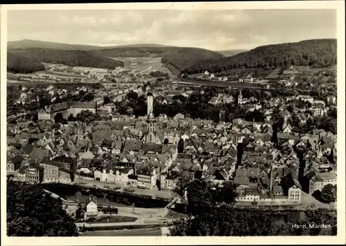 Ak Hann. Münden in Niedersachsen, Vogelschau