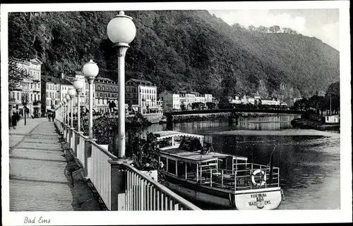 Ak Bad Ems an der Lahn, Promenade