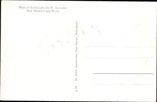 Ak Bad Münster am Stein Ebernburg, Müttererholungsheim, St. Antonius, Tagesraum