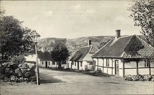 Ak Sandvig Bornholm Dänemark, Straßenpartie