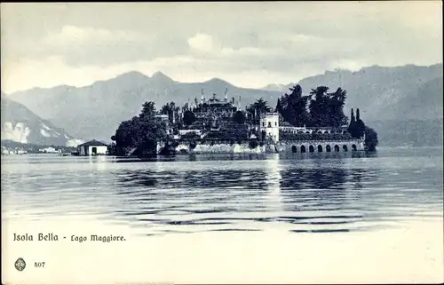 Ak Isola Bella Lago Maggiore Piemonte, Blick zur Insel