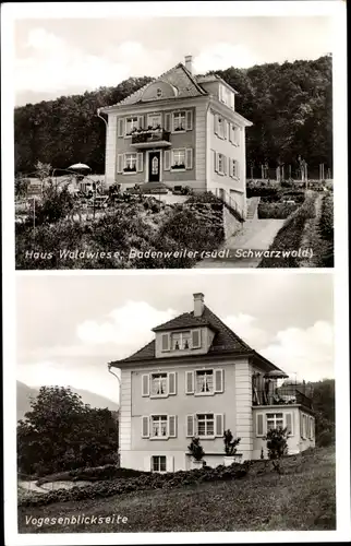 Ak Badenweiler im Schwarzwald, Haus Waldwiese, Vogesenblickseite