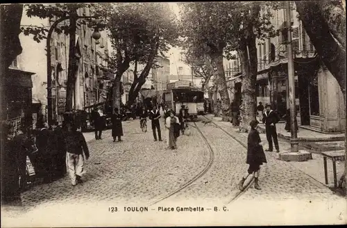 Ak Toulon Var, Place Gambetta