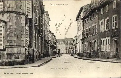 Ak Rambervillers Lothringen Vosges, Rue Saint Pierre