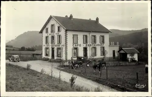 Ak Raon l'Étape Lothringen Vosges, Cafe Restaurant A Belle Vue