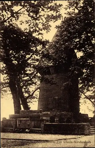 Ak Ulsnis an der Schlei, Ulsniskirchenholz, Kriegerdenkmal, Glockenturm