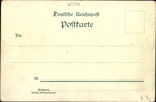 Litho Bad Kreuznach in Rheinland Pfalz, Ortsansicht 