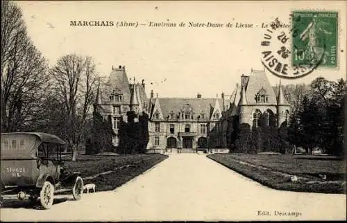 Ak Marchais Aisne, Le Chateau