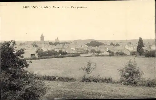 Ak Aubigné Briand Maine et Loire, Vue générale