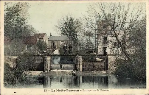 Ak Lamotte Beuvron Loir et Cher, Barrage dur le Beuvron