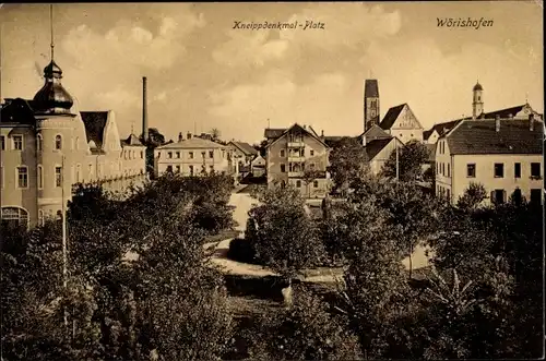 Ak Bad Wörishofen im Unterallgäu, Kneippdenkmal Platz