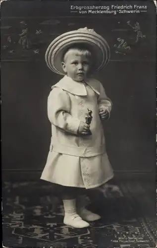 Ak Erbgroßherzog Friedrich Franz von Mecklenburg Schwerin