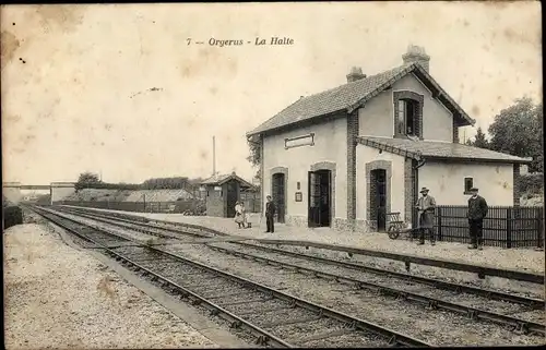 Ak Orgerus Yvelines, La Gare, La Halte