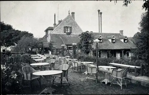 Ak Pontchartain Yvelines, Moulin de Bicherel, La Terrasse