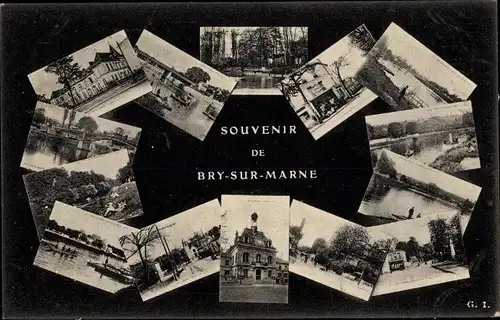 Ak Bry sur Marne Seine et Marne, Vues Differentes