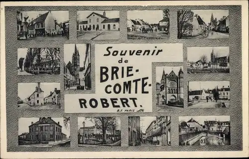 Ak Brie Comte Robert Seine et Marne, Vues Differentes