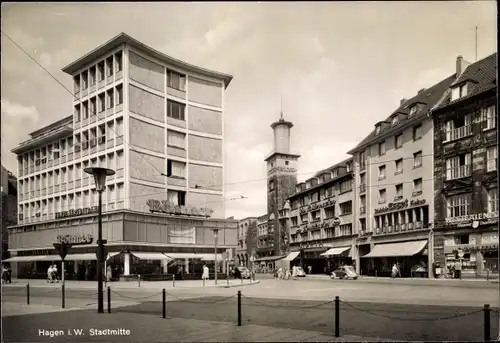 Ak Hagen in Westfalen, Stadtmitte