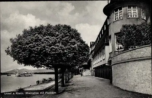 Ak Unkel am Rhein, Rheinallee mit Paxheim