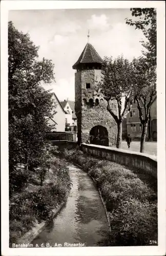 Ak Bensheim an der Bergstraße Hessen, Am Rinnentor