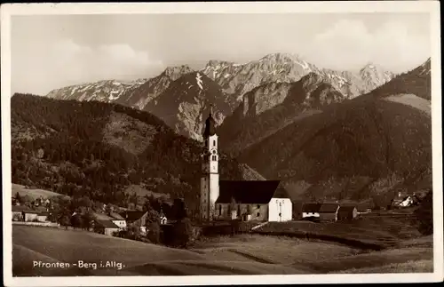 Ak Pfronten im Allgäu, Kirche mit Umgebung