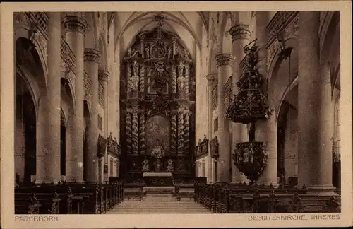 Ak Paderborn in Westfalen, Jesuitenkirche, Inneres