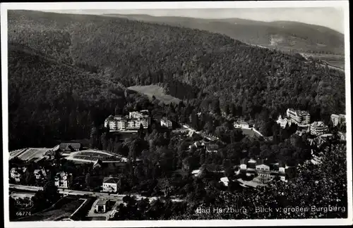 Ak Bad Harzburg am Harz, Blick vom großen Burgberg